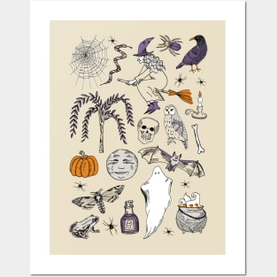 Halloween symbols Posters and Art